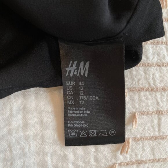 H&M Navy/White Shift Dress with Tie - Picture 2 of 6